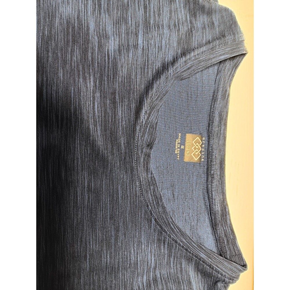 LEG3ND Legend Breathe Men’s T-Shirt Performance Top Heathered Blue Size 3X - Picture 2 of 15